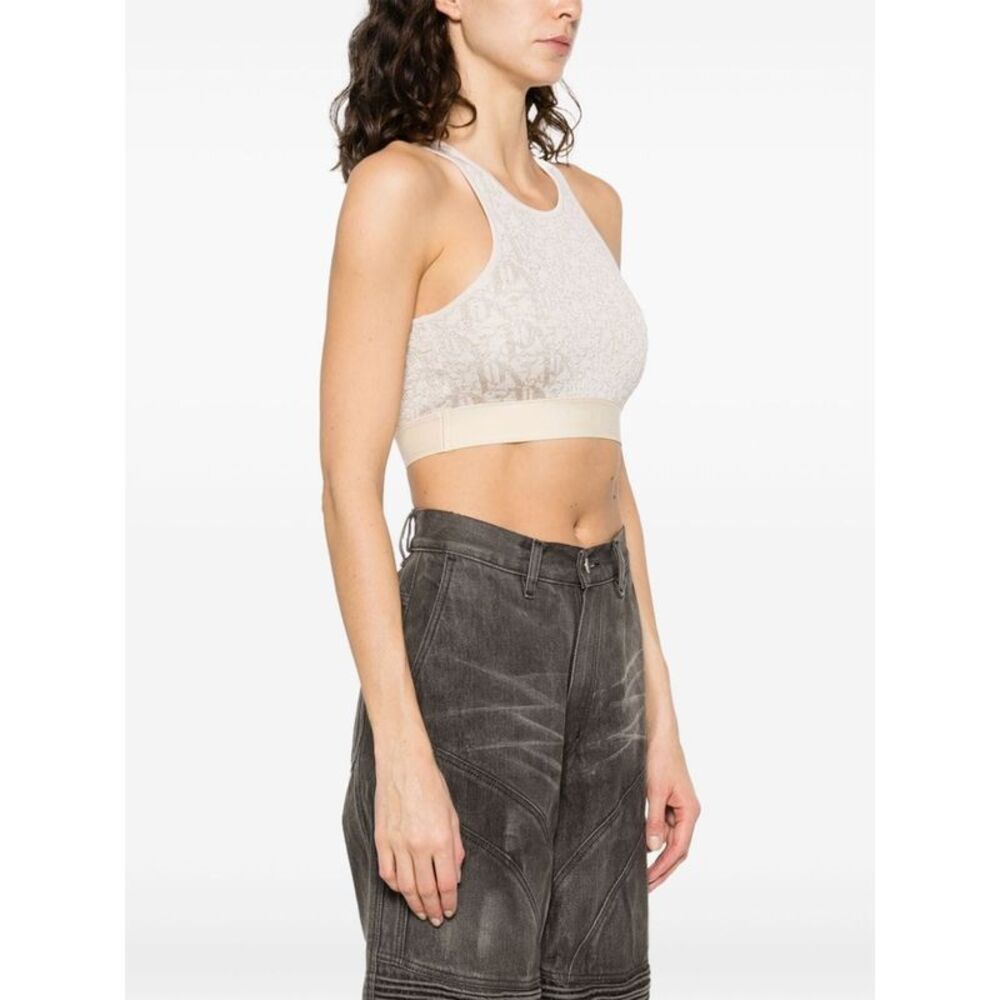 Palm Angels Women Lurex Knit Top With Monogram - Picture 3 of 5